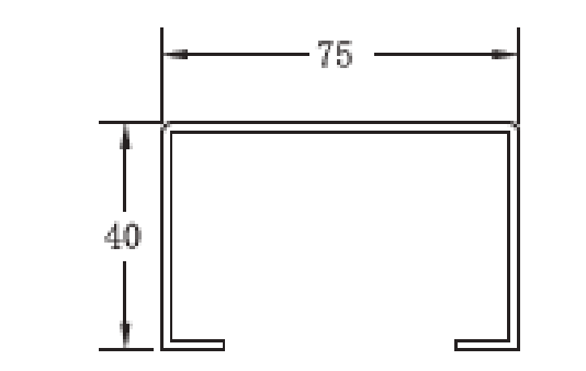 40*75（蝴蝶孔）立柱